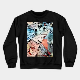 Miro meets Chagall (I and the village) Crewneck Sweatshirt